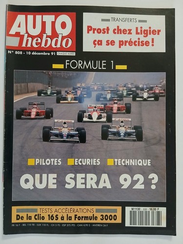 Auto hebdo 808 12 - auto, 10.12.1991
