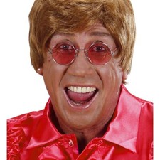 ROSA HIPPIE BRILLE # 60er 70er Jahre Flower Power Nickelbrille Kostüm Party 6732