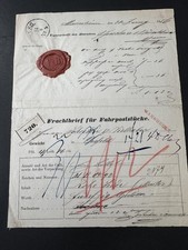 Vorphilatelie Frachtbrief Fahrpoststücke Krefeld Ankunft-Stempel Mannheim  1856