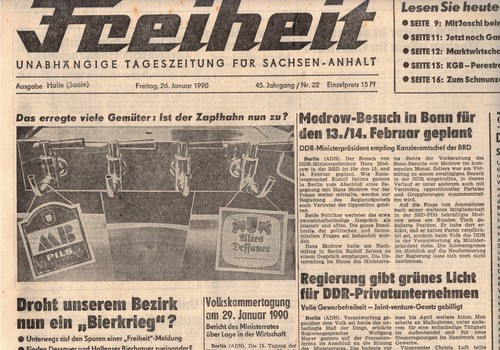 Ddr zeitung freiheit halle - zeitung,