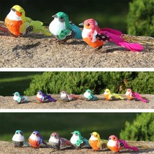 12x Dekovögel Federn Clip Animals Dekotiere Vogel Basteln Floristik Federvogel