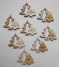 Streudeko 8x Tanne Holz Natur