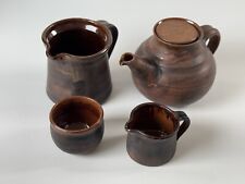 Teeset handgetöpfert Teekanne Becher Milchkännchen Kanne Keramik 1,3 l 0,8 l