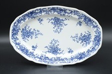 Villeroy & Boch Valeria blau Servierplatte Platte Porzellan Vintage 32 x 21 cm
