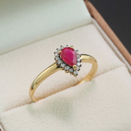 Top rubin diamant ring 750 - rubin,