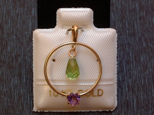 Peridot amethyst anhänger - amethyst,