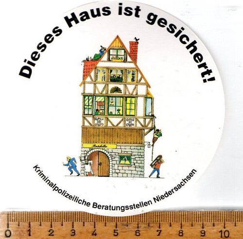 Alter aufkleber dieses - :,