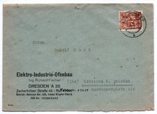 Brief Elektro Industrie Ofenbau Dresden 1949
