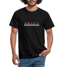 Skandinavien Schweden Norwegen Dänemark Flaggen Elch Urlaub Männer T-Shirt