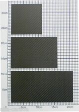2mm CFK Carbon Platte  Länge 100mm-250mm x Breite 100mm