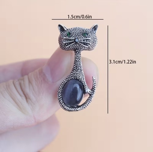 Brosche katze anstecknadel - brosche,