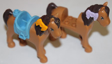 Lego City 2 Pferde braun mit Schleife