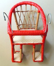 Puppen Fahrradsitz - vintage vermutl. 60er Jahre - Korbgeflecht - !!