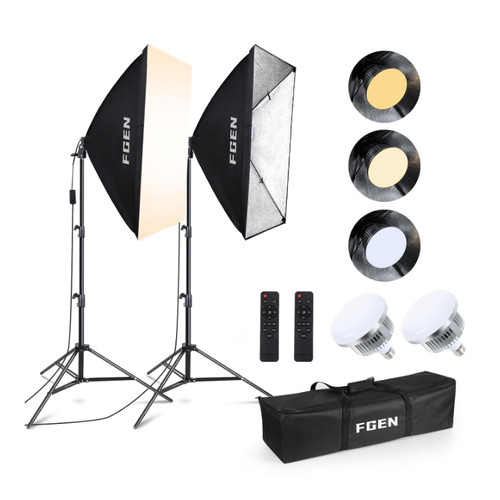 Fgen softbox set 70cm 85w - softbox, x