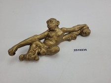 Wanddeko Affe am Ast hängend Keramik braun Deko alt vintage #2510235