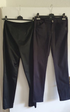 Zwei Hosen Gr. 36 Schwarze  Mango Jeans /Schwarze Satin Hose