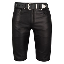 Leder SHORTS schwarz