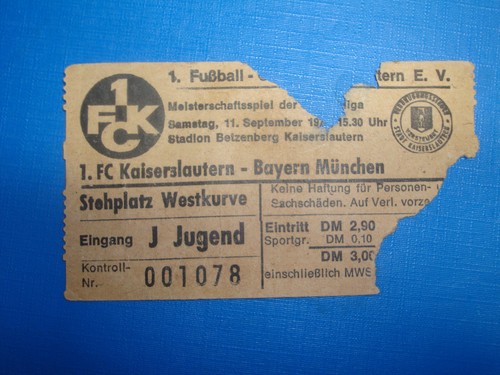 Ticket fc - 71/72,