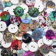 10/25/50/100 Holz Knöpfe 2