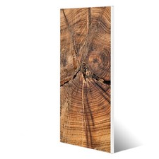 banjado Magnettafel 30x75cm Memoboard Metall Pinnwand Küche Holzringe magnetisch