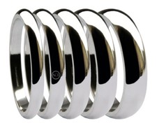 18ct Weiss Gold D Form