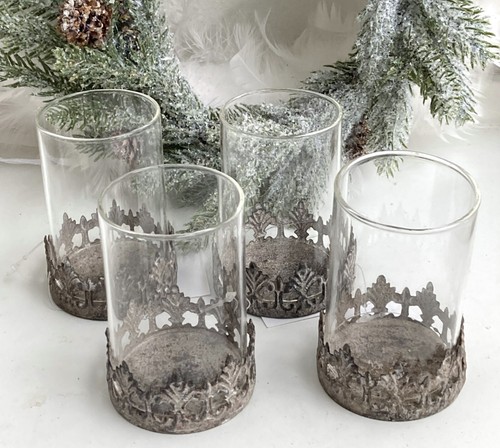 Set shabby windlicht - set,