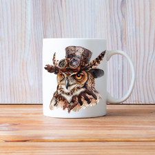 Eule mit Brille und Hut Owl