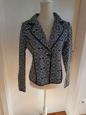 Tolle Jacke von Cream DK, blau-beiges Ethno-Muster, 38, neu