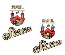 Tankemblem, Aufkleber Set für Simson Suhl SR1, SR2, SR 2E, AWO 425