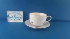 August Warnecke Friesisch blau Cappucinnotasse + Untertasse Jumbo