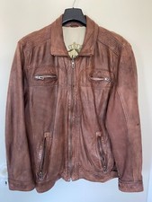 Braune Herren-Lederjacke von David Moore in Größe 56