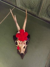 Hirsch Geweih Deko Bollenhut Schwarzwald Landhaus Gastronomie Bunt