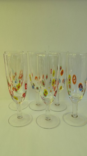 Millefiori sektgläser - x,