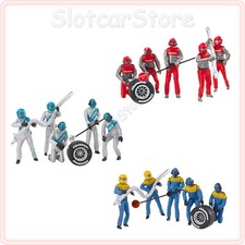 Carrera Figurensatz Mechaniker Boxencrew Rot Blau Silber Deko 1:32 (1:24 1:43)