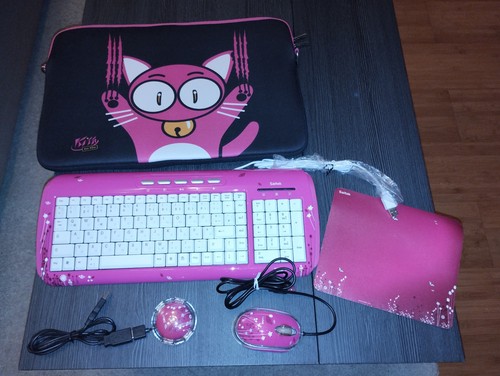 Saitek set pink tastatur - saitek,