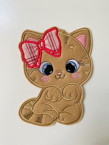 Aufnäher 5cm katze mit - aufnäher,