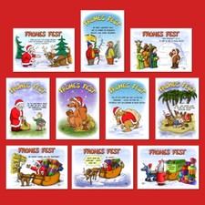 10 25 50 100 500 witzige Weihnachtskarten, Postkarten - lustige Cartoons, Humor