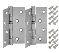 2x Edelstahl Scharniere Tor Schwerlast Türbänder Gartentor Boote Beschlag 100mm
