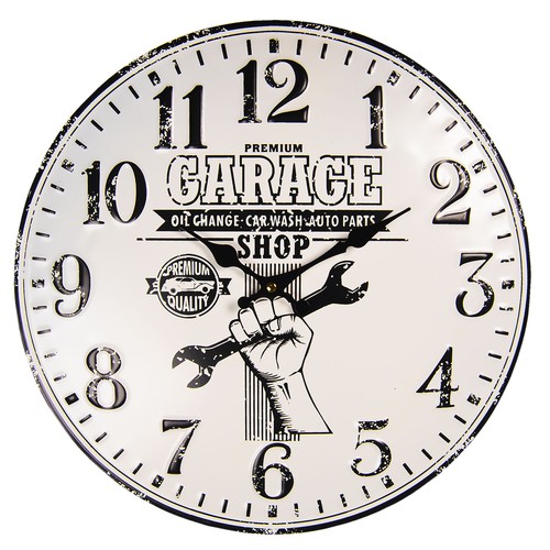 Retro wanduhr garage - wanduhr, "garage"