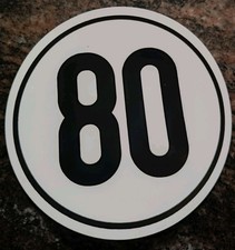 Aufkleber 12cm Sticker 80 kmh