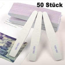 50 Stück 100/180 Nagelfeilen Nagel Feile Doppelseitige Feile Nail Files Trapez-