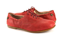 El Naturalista Gr.39 Damen Halbschuhe Slipper Loafers Leder Rot   TOP J 417