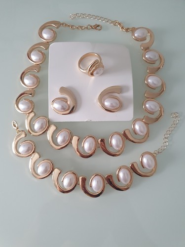 Schmuckset goldfarben mit - goldfarben,
