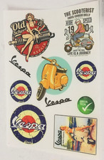 Satz Aufkleber Moped Mokick Roller Piaggio Vespa OLD Schwarz Blau Rot