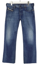 DIESEL Zatiny 008XR Jeans Herren W32/~L30 Faded Whiskers Button Fly Wide Leg