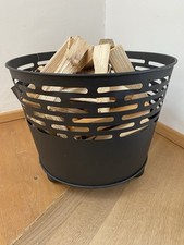 Feuerkorb Metall Rollen Deko Aufbewahrung Feuerstelle Impressionen Skandi Garten