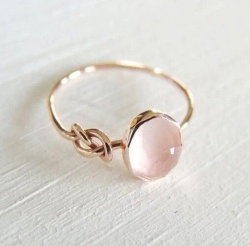 Roségold zarter ring - roségold, rosa
