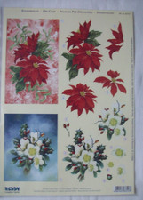 3D Stanzbogen - Weihnachtsstern und Christrose - Reddy - siehe Bild