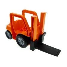1x Lego Duplo Bau Fahrzeug Gabelstapler orange mit Lift schwarz 4534373 42404c02