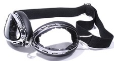 Motorradbrille Chrom